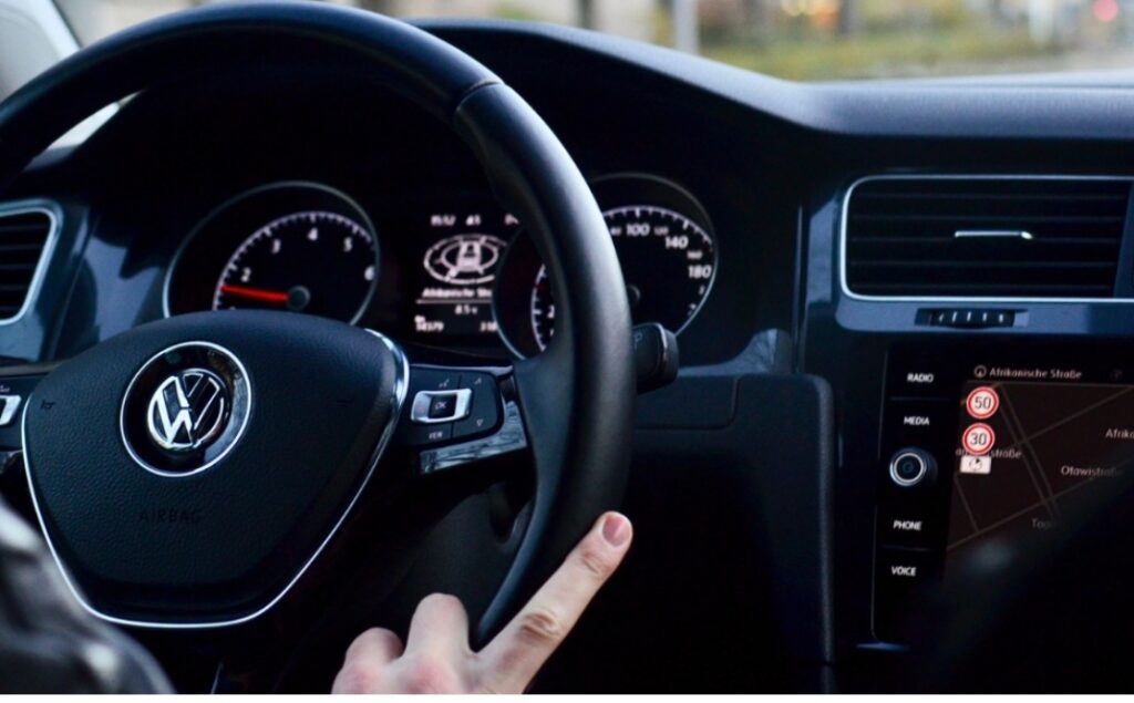 Dashboard of a Volkswagen car