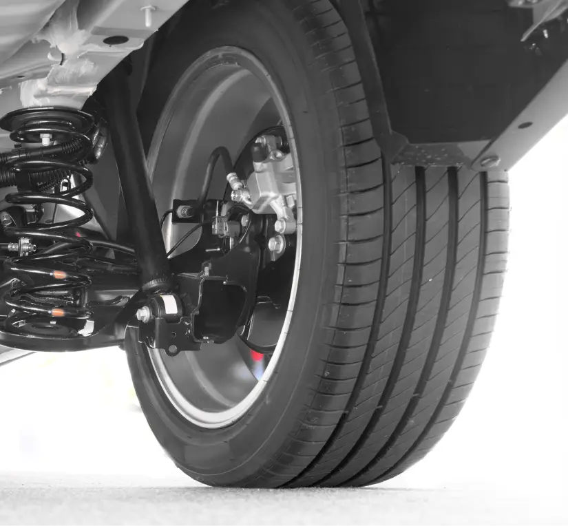 Image showing European suspension, steering, and tire services at GB Motors Dallas TX – luxury vehicle diagnostics and upgrades